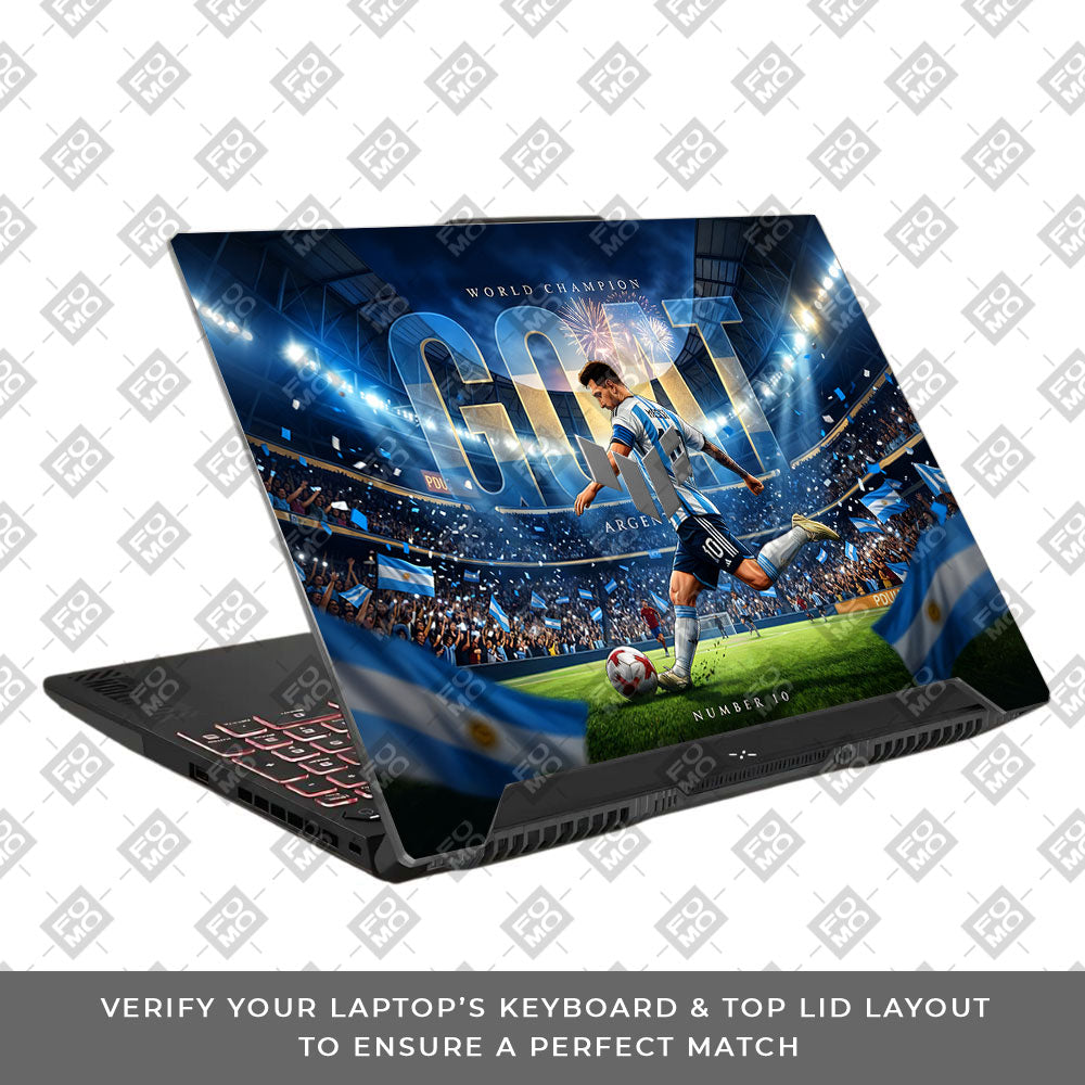 Messi World Champ Energy Asus TUF F15 FX507 & A15 FA507 3D Laptop Skin