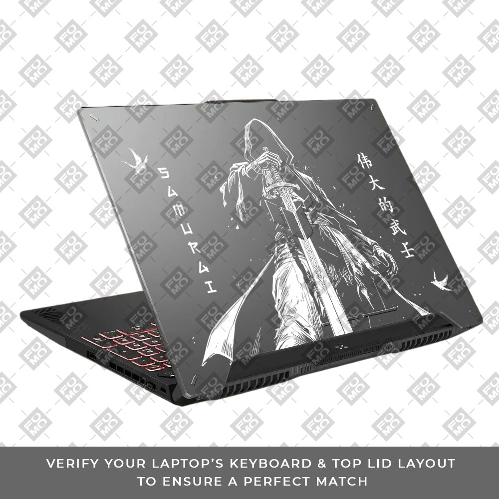 Transparent Ghost Samurai Asus TUF F15 FX507 & A15 FA507 Laptop Skin