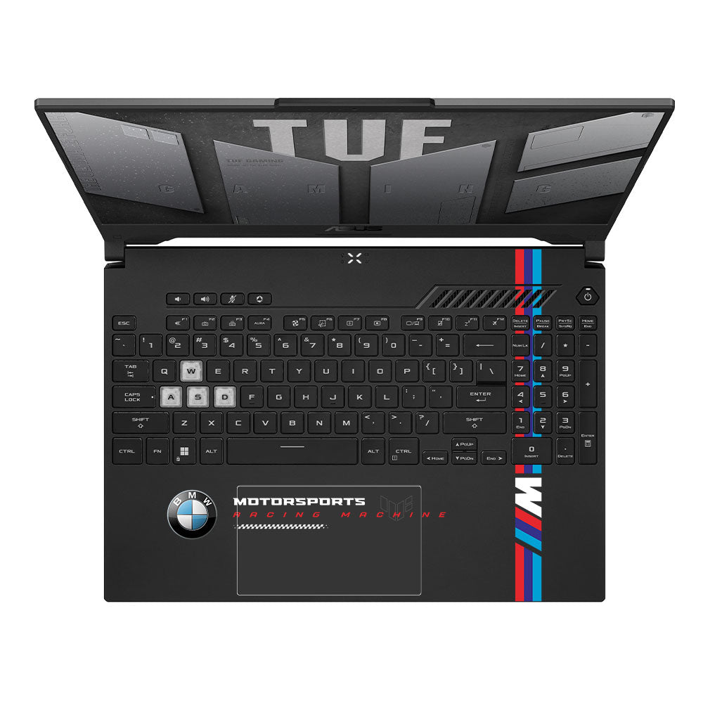 Transparent BMW Racing Graphic Asus TUF F15 FX507 & A15 FA507 Laptop Skin