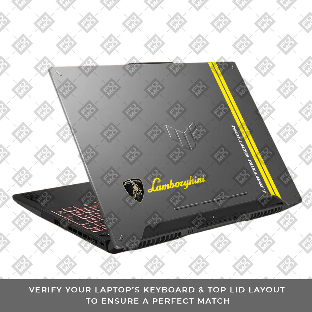 Transparent Lamborghini Limited Edition Asus TUF F15 FX507 & A15 FA507 Laptop Skin