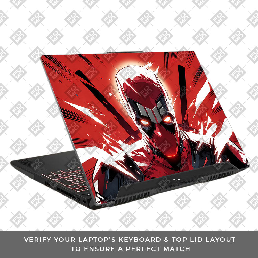 Deadpool Red Fury Asus TUF F15 FX507 & A15 FA507 3D Laptop Skin