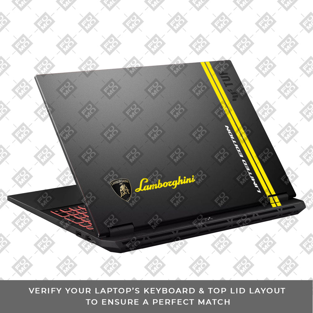 Transparent Lamborghini Limited Edition Asus TUF Gaming A16 2025 Laptop Skin