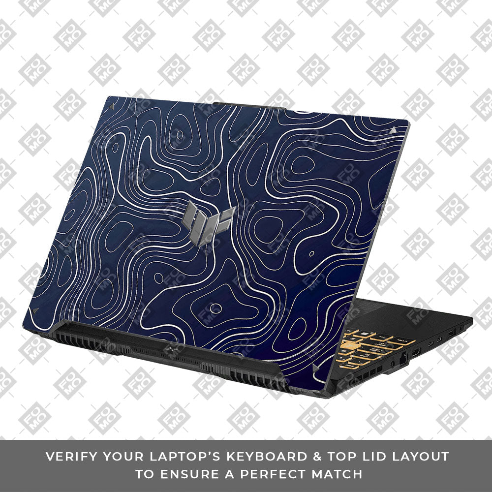 Fluid Lines Design Asus TUF Gaming F16 and TUF Gaming A16 3D Laptop Skin