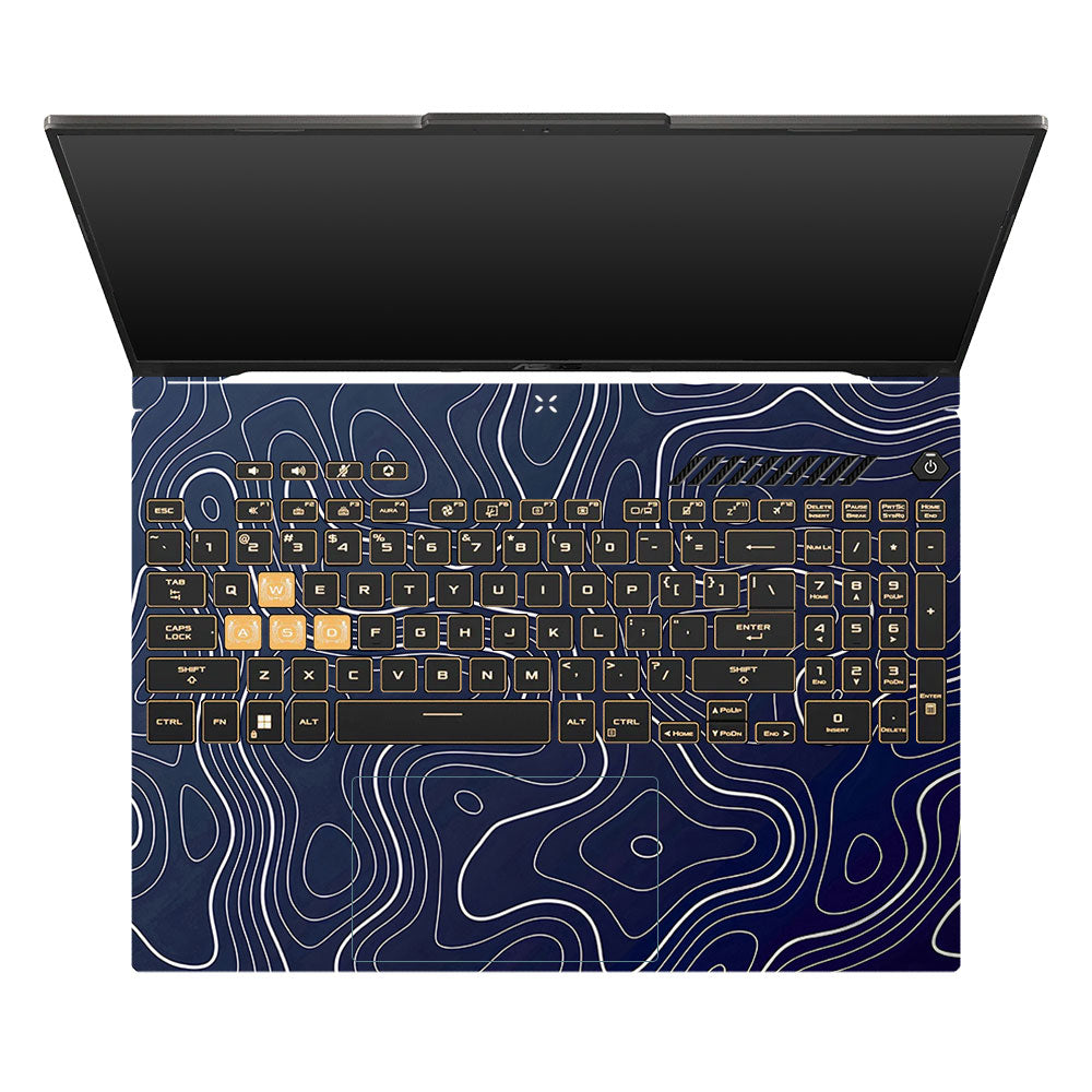 Fluid Lines Design Asus TUF Gaming F16 and TUF Gaming A16 3D Laptop Skin