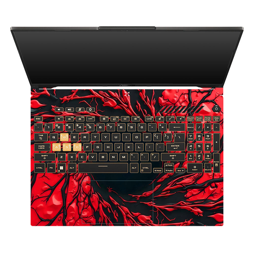 Spiderman Web Red Asus TUF Gaming F16 and TUF Gaming A16 3D Laptop Skin