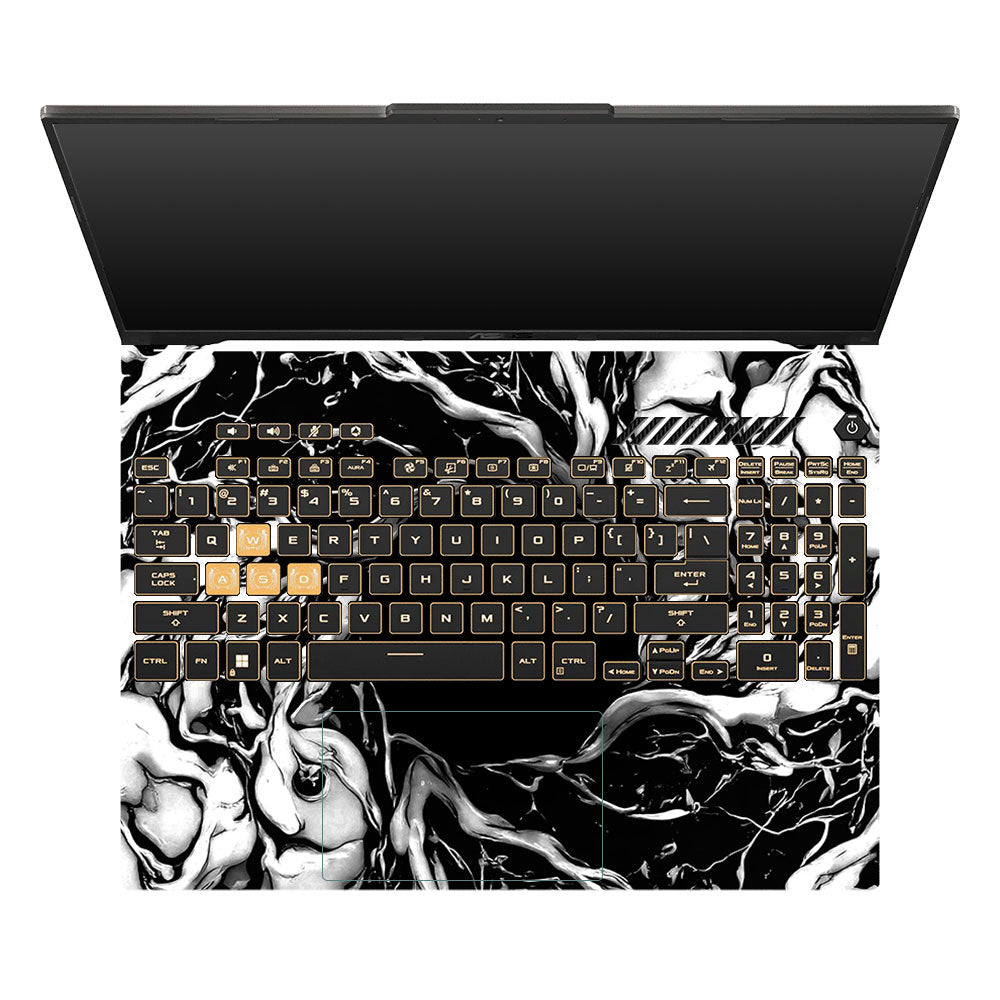 Spiderman Web Black Asus TUF Gaming F16 and TUF Gaming A16 3D Laptop Skin