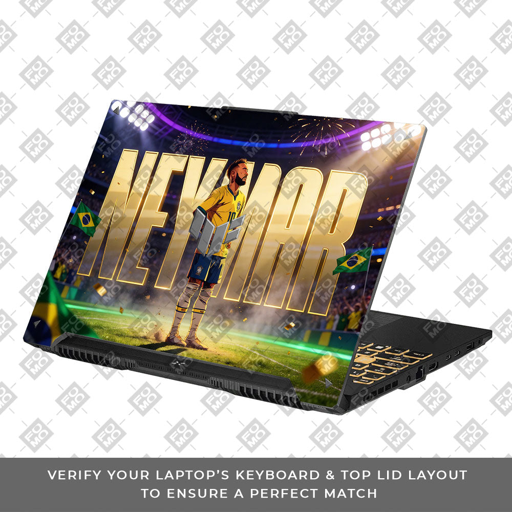 Neymar Golden Aura Asus TUF Gaming F16 and TUF Gaming A16 3D Laptop Skin
