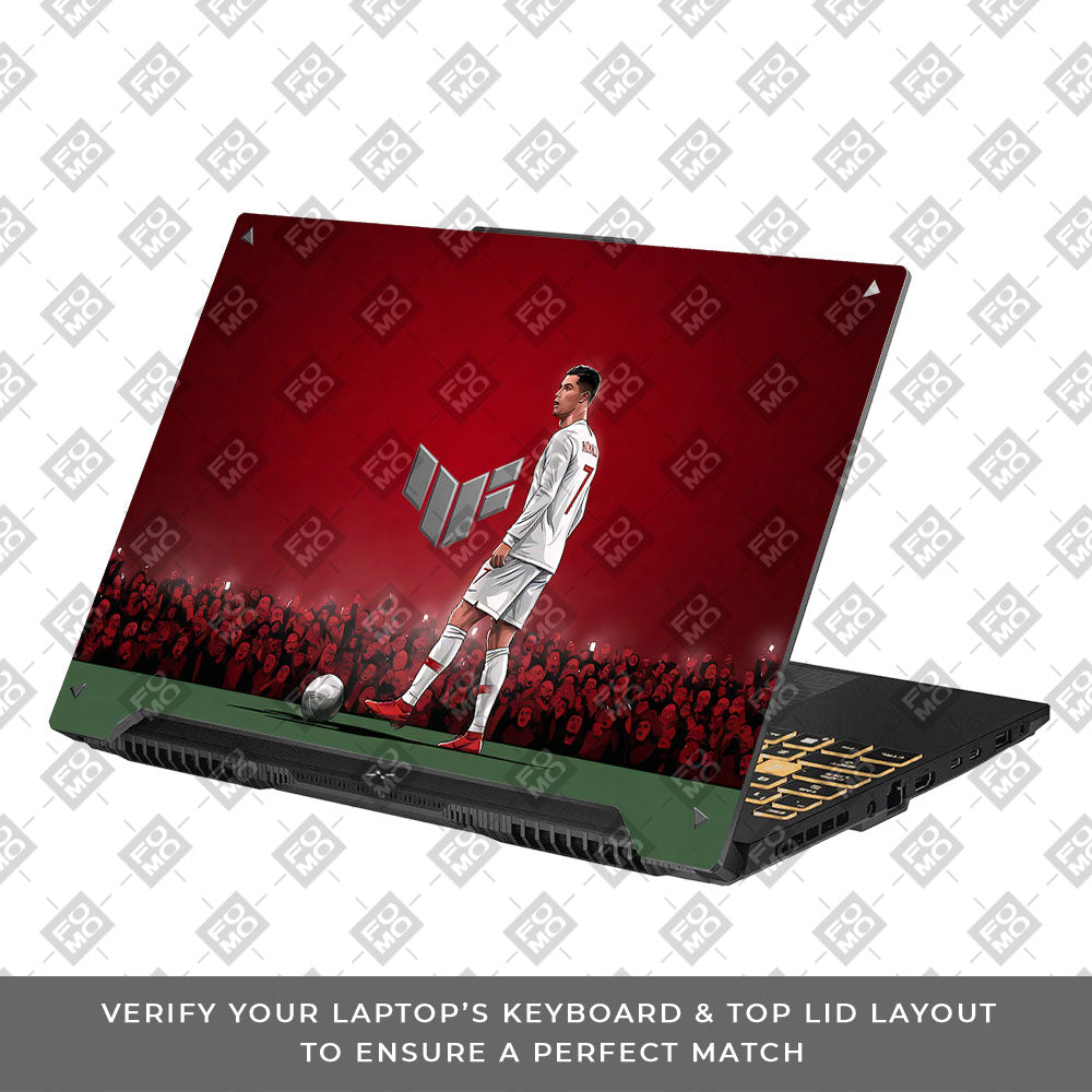 Ronaldo Cold Mode Asus TUF Gaming F16 and TUF Gaming A16 3D Laptop Skin