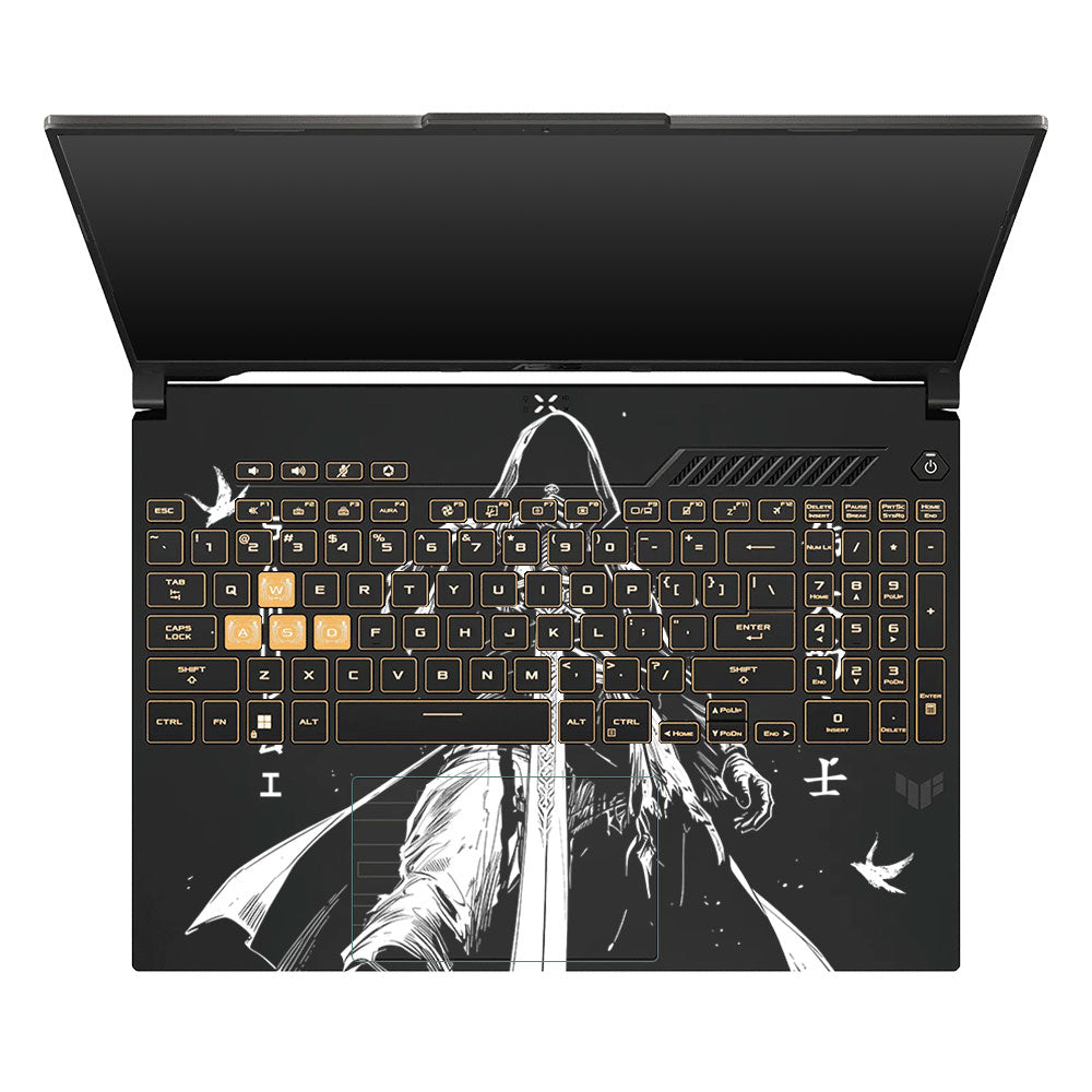 Transparent Ghost Samurai Asus TUF Gaming F16 and TUF Gaming A16 Laptop Skin