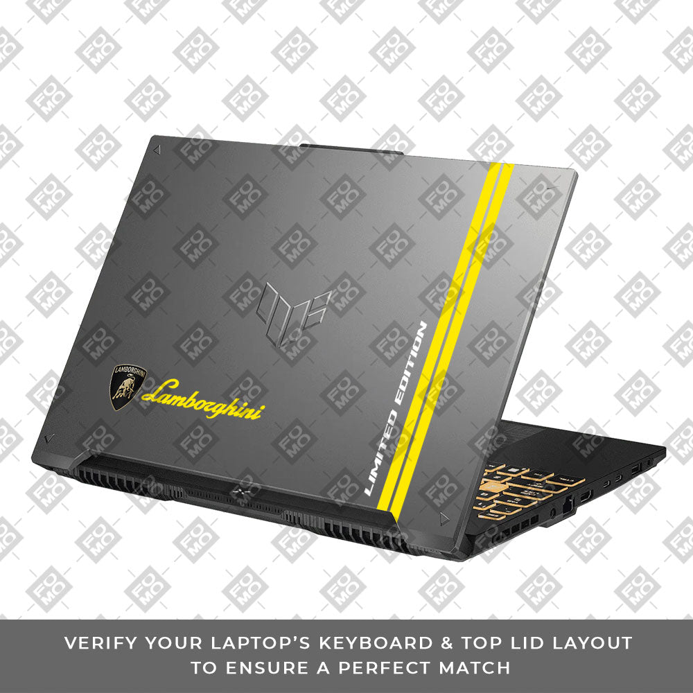 Transparent Lamborghini Limited Edition Asus TUF Gaming F16 and TUF Gaming A16 Laptop Skin