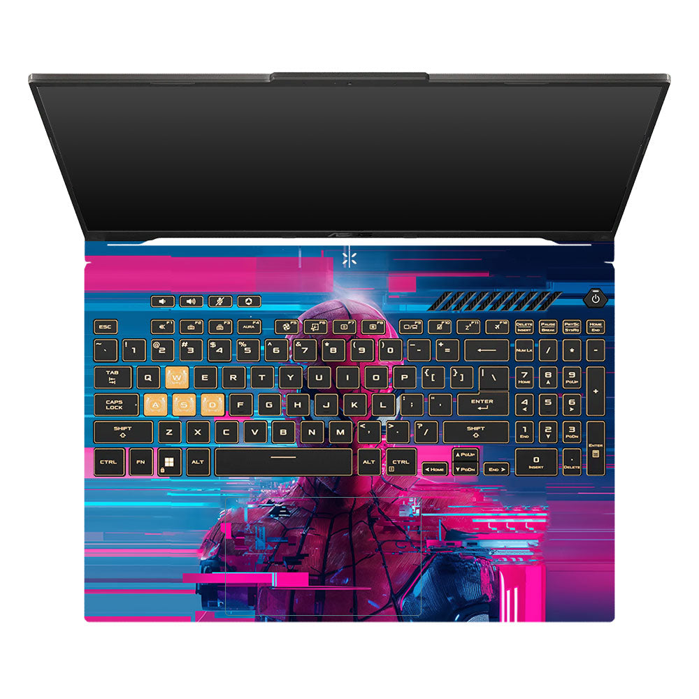 Glitch Spider Asus TUF Gaming F16 and TUF Gaming A16 3D Laptop Skin