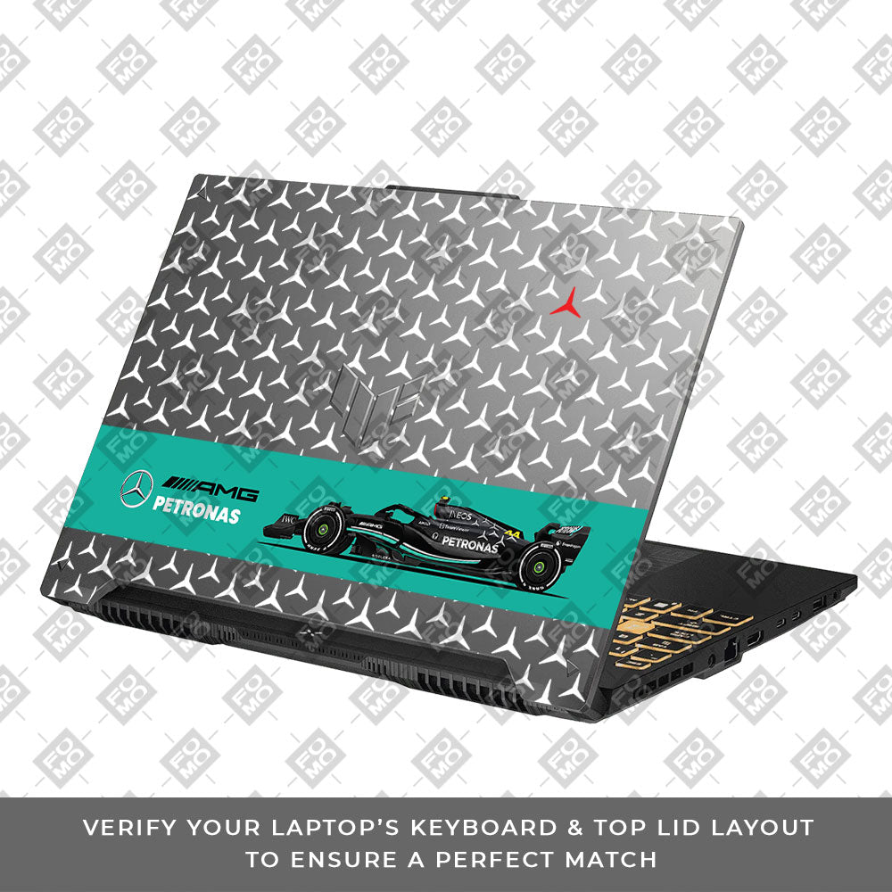 Transparent Mercedes AMG F1 Asus TUF Gaming F16 and TUF Gaming A16 Laptop Skin
