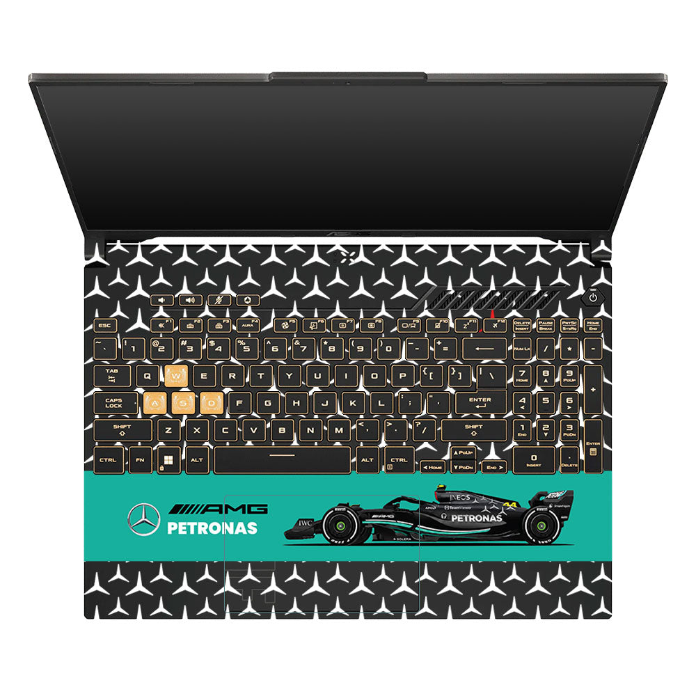 Transparent Mercedes AMG F1 Asus TUF Gaming F16 and TUF Gaming A16 Laptop Skin
