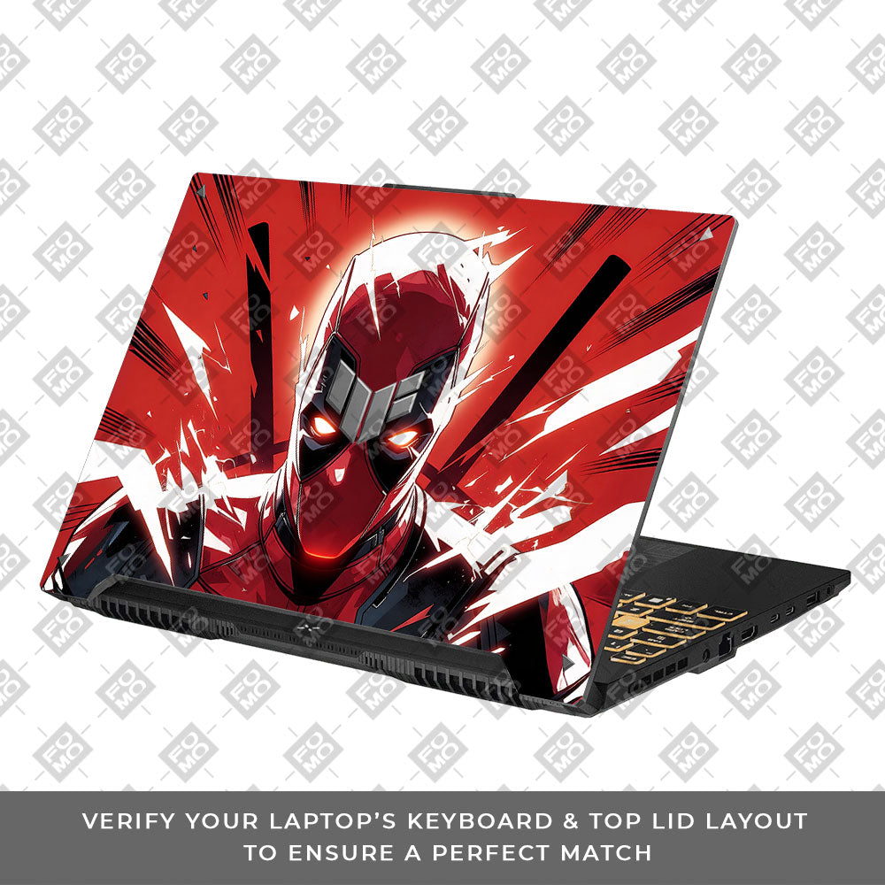 Deadpool Red Fury Asus TUF Gaming F16 and TUF Gaming A16 3D Laptop Skin