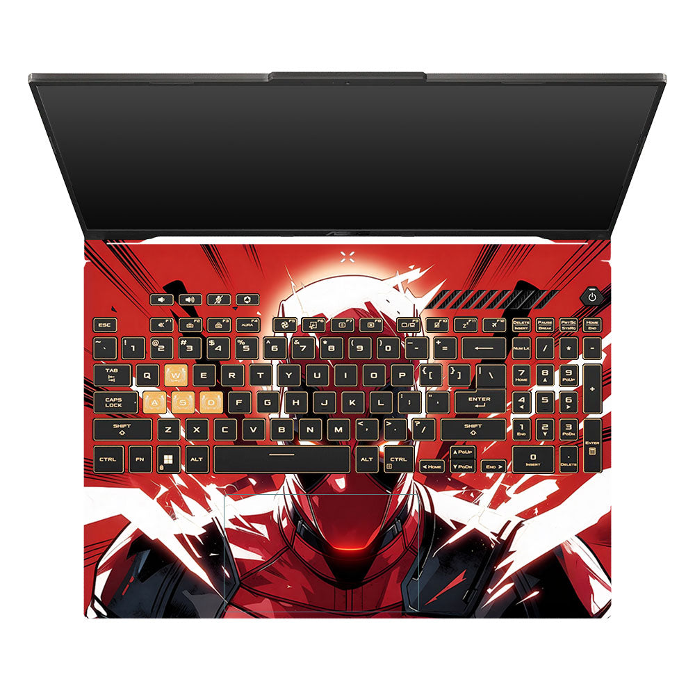 Crimson Masked Antihero Asus TUF Gaming F16 and TUF Gaming A16 3D Laptop Skin