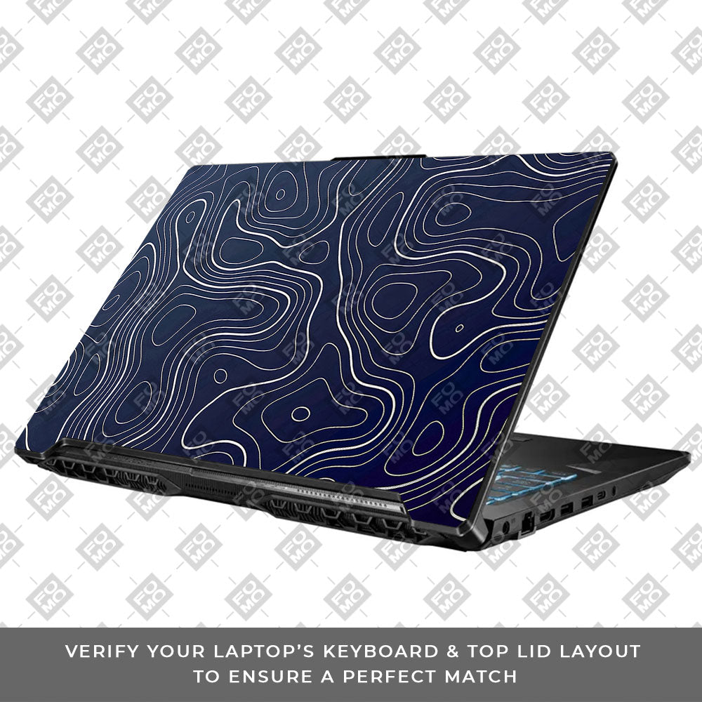 Fluid Lines Design Asus TUF Gaming F17 FX706 3D Laptop Skin