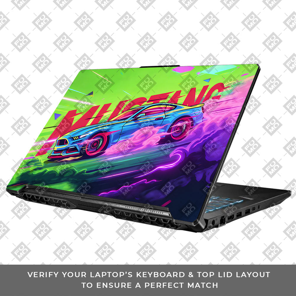 Ford Mustang Legacy Asus TUF Gaming F17 FX706 3D Laptop Skin