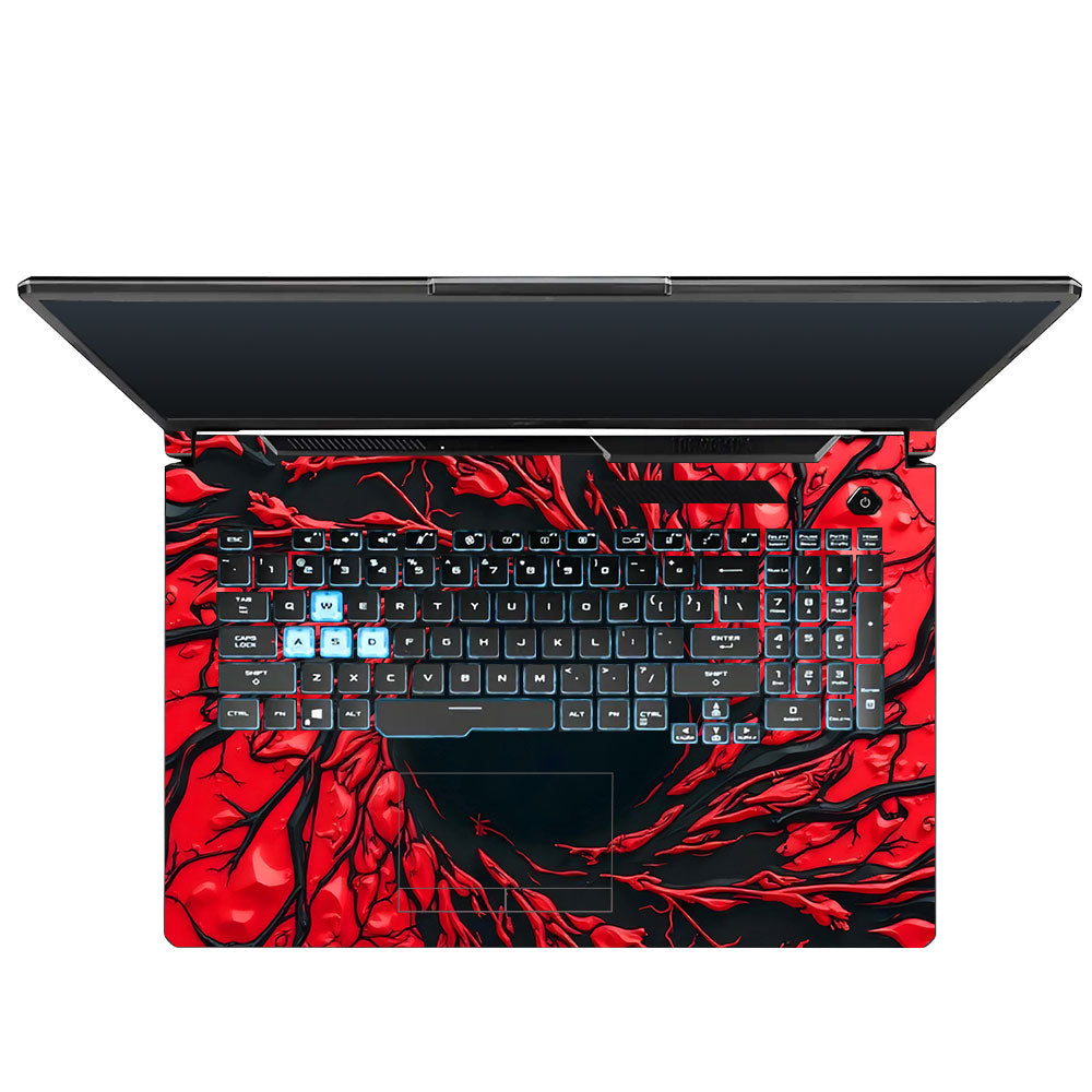 Spiderman Web Red Asus TUF Gaming F17 FX706 3D Laptop Skin