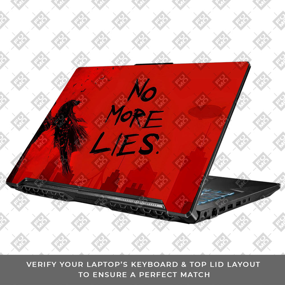 Batman No More Lies Asus TUF Gaming F17 FX706 3D Laptop Skin
