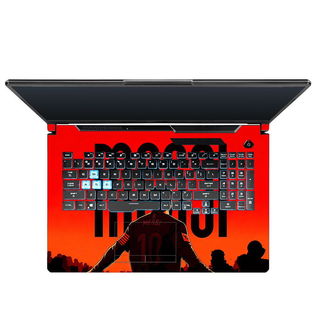 Messi Red Aura Asus TUF Gaming F17 FX706 3D Laptop Skin