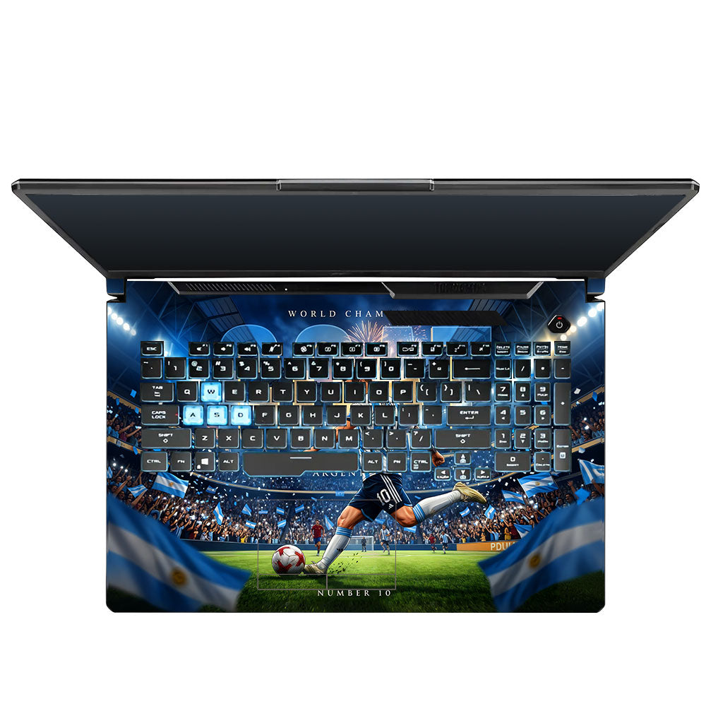 Messi World Champ Energy Asus TUF Gaming F17 FX706 3D Laptop Skin