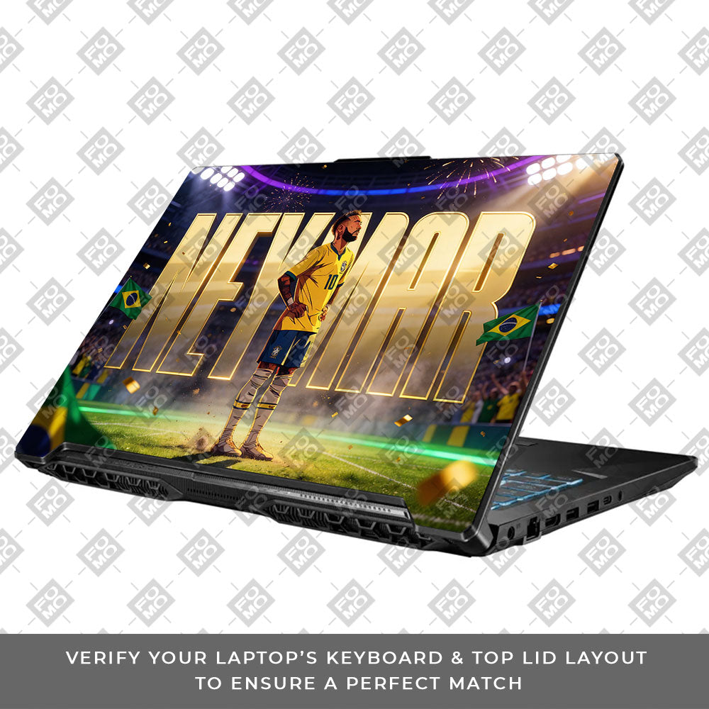 Neymar Golden Aura Asus TUF Gaming F17 FX706 3D Laptop Skin