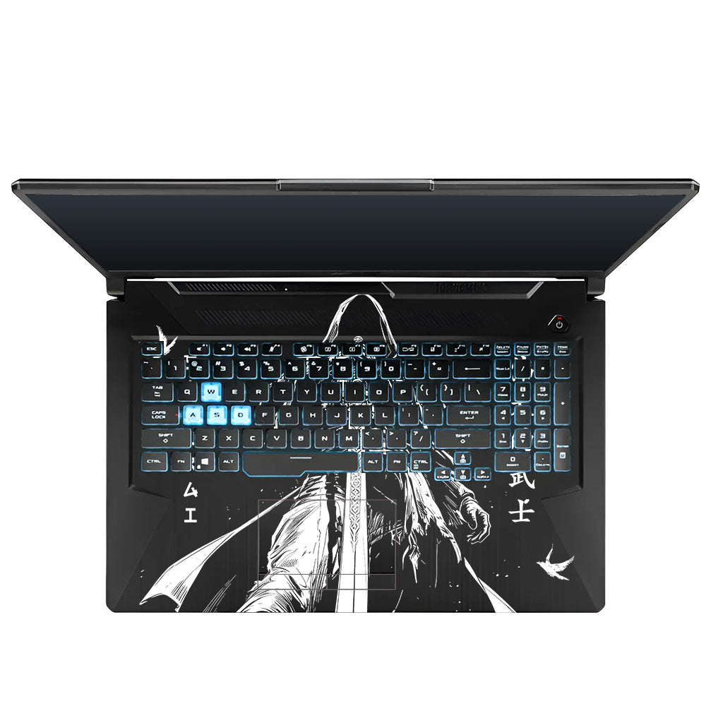 Transparent Ghost Samurai Asus TUF Gaming F17 FX706 Laptop Skin