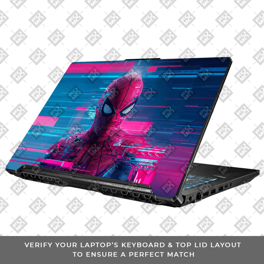 Glitch Spider Asus TUF Gaming F17 FX706 3D Laptop Skin