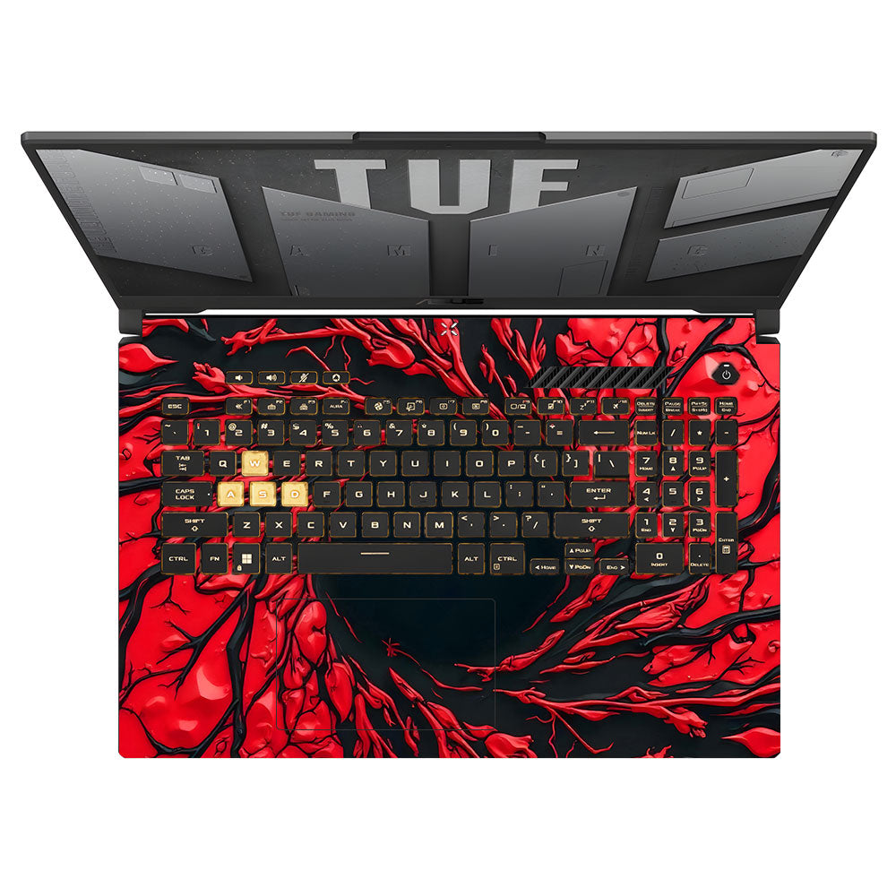 Spiderman Web Red Asus TUF Gaming F17 FX707Z 3D Laptop Skin