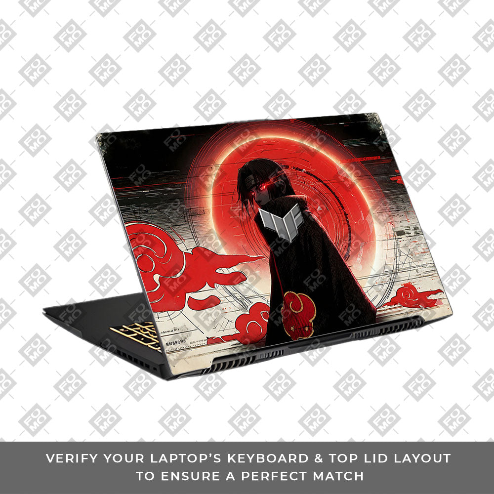 Itachi Uchiha Mark of the Akatsuki Asus TUF Gaming F17 FX707Z 3D Laptop Skin