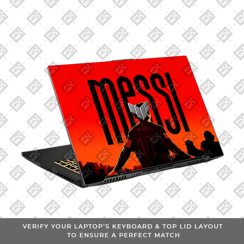 Messi Red Aura Asus TUF Gaming F17 FX707Z 3D Laptop Skin
