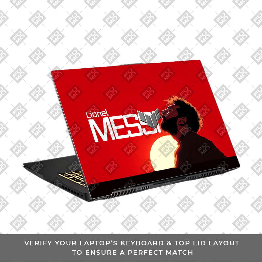 Messi Sunset Icon Asus TUF Gaming F17 FX707Z 3D Laptop Skin