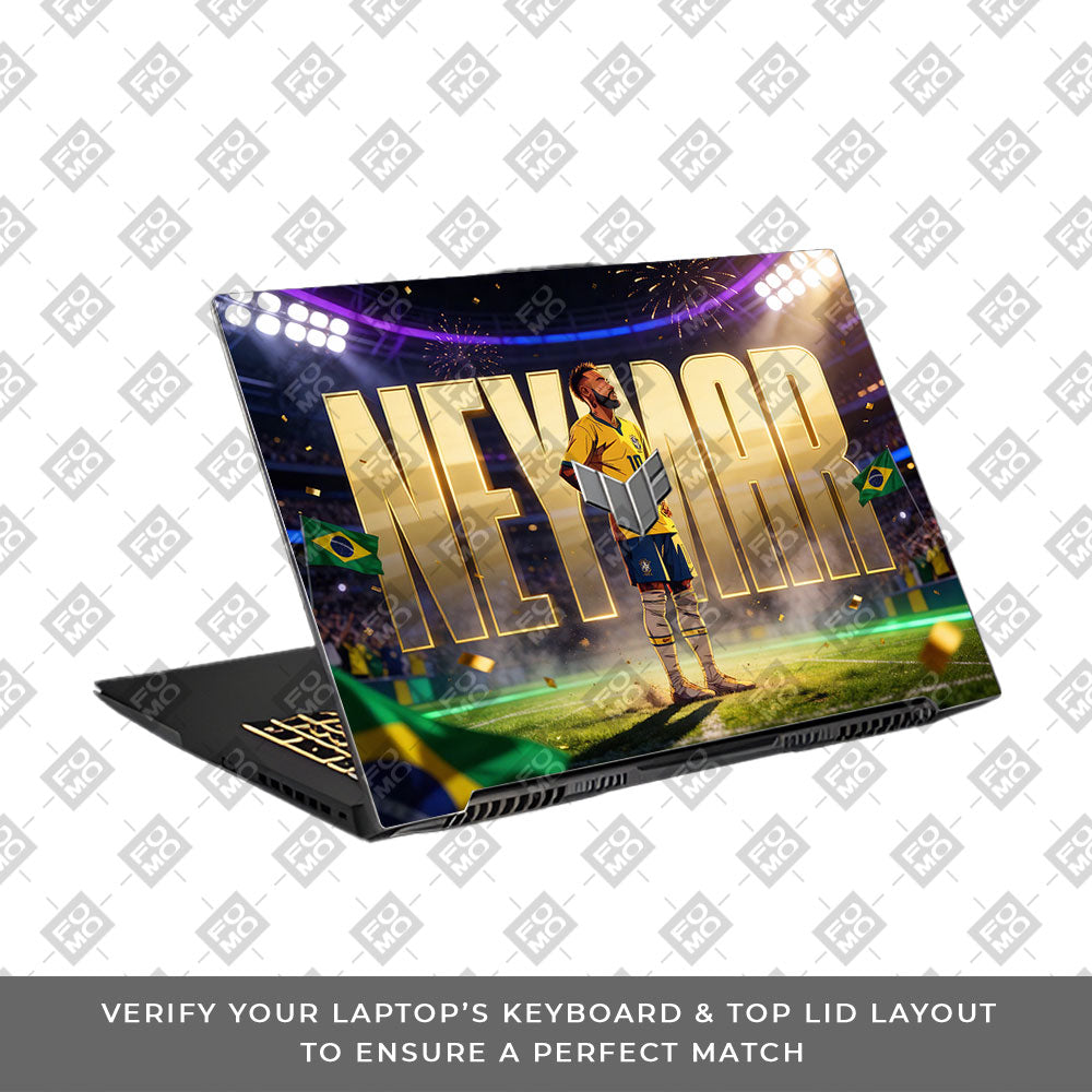 Neymar Golden Aura Asus TUF Gaming F17 FX707Z 3D Laptop Skin