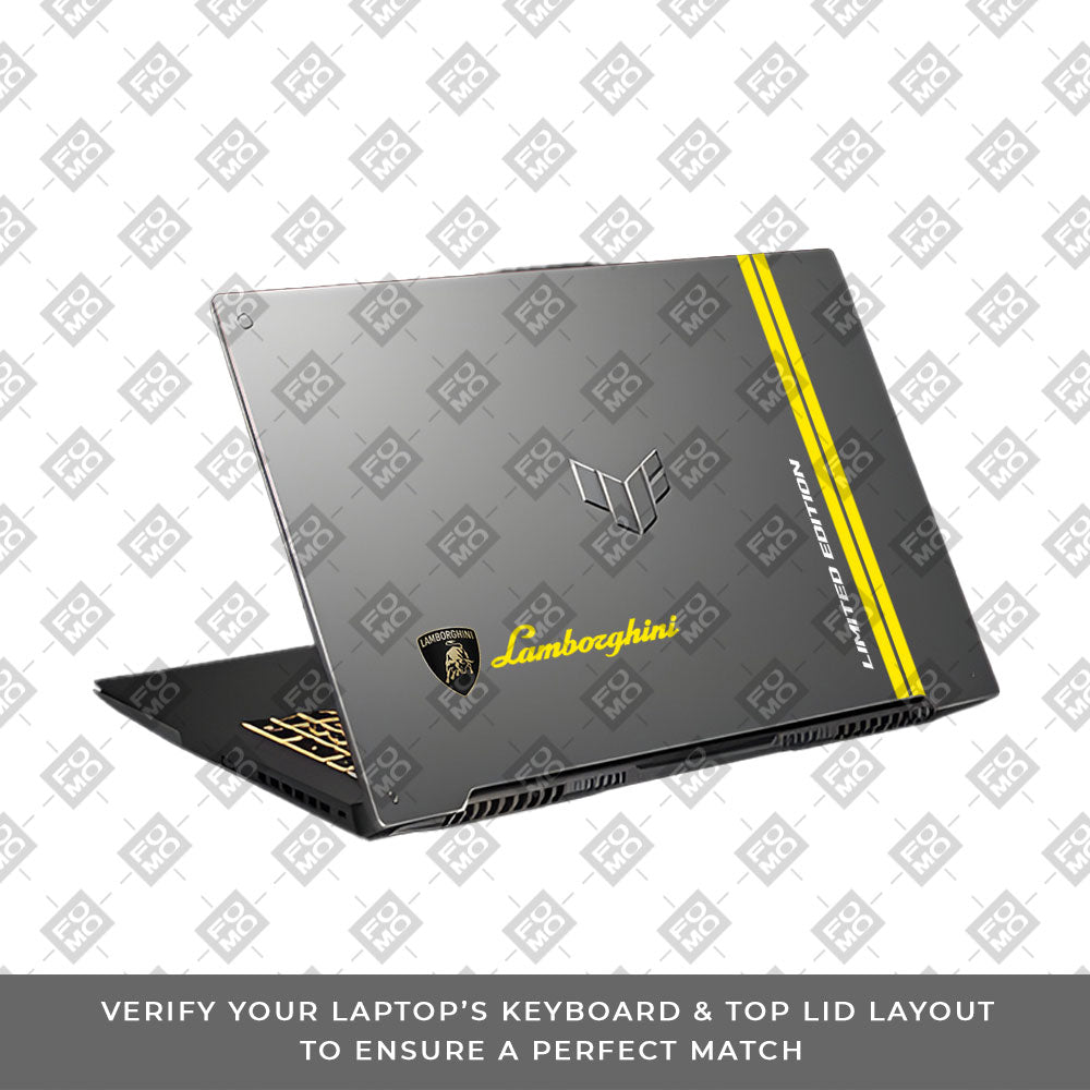 Transparent Lamborghini Limited Edition Asus TUF Gaming F17 FX707Z Laptop Skin