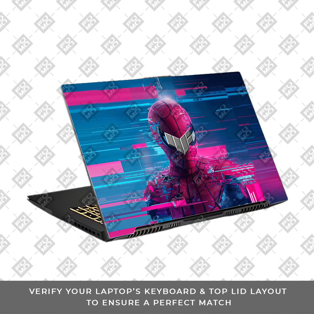 Glitch Spider Asus TUF Gaming F17 FX707Z 3D Laptop Skin