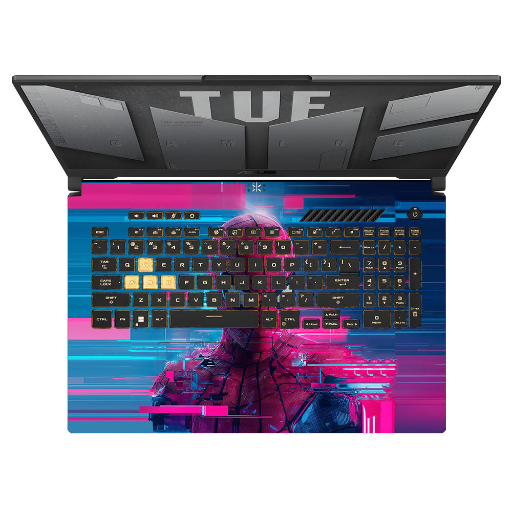 Glitch Spider Asus TUF Gaming F17 FX707Z 3D Laptop Skin