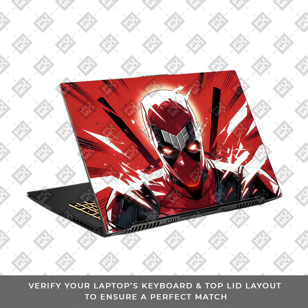 Deadpool Red Fury Asus TUF Gaming F17 FX707Z 3D Laptop Skin