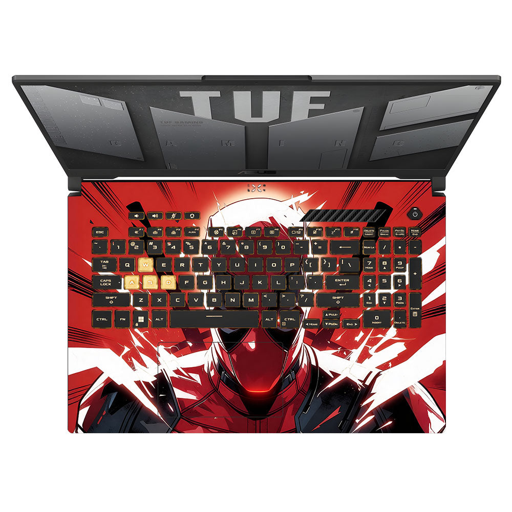 Deadpool Red Fury Asus TUF Gaming F17 FX707Z 3D Laptop Skin