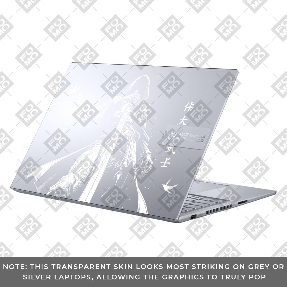 Transparent Ghost Samurai Asus Vivobook 16X K3605 Laptop Skin