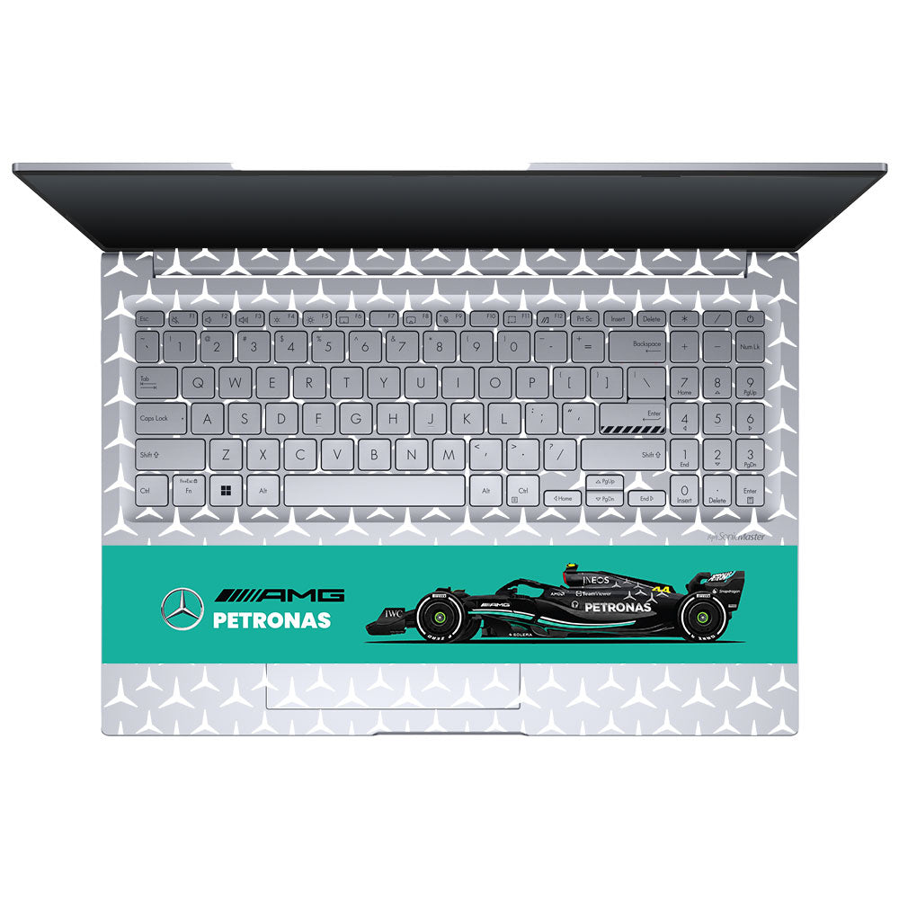 Transparent Mercedes AMG F1 Asus Vivobook 16 X1605V Laptop Skin