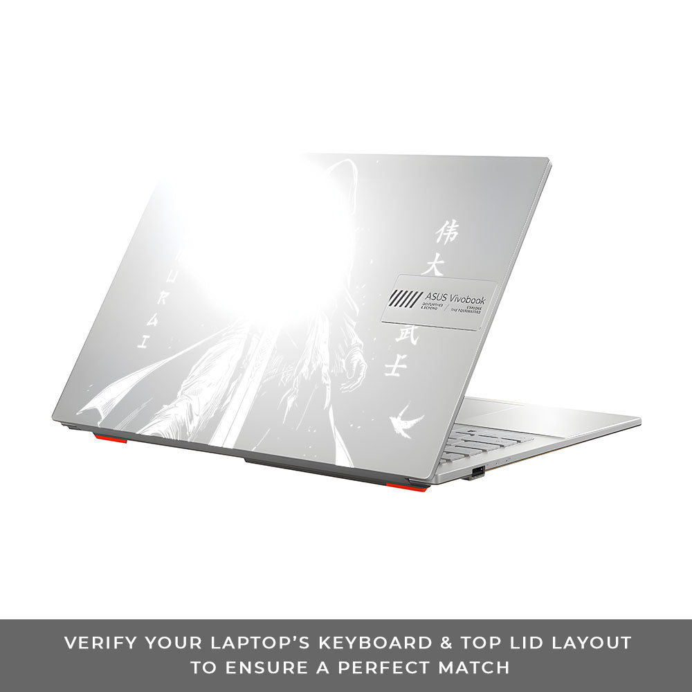 Transparent Ghost Samurai Asus VivoBook Go 14 E1404 Laptop Skin