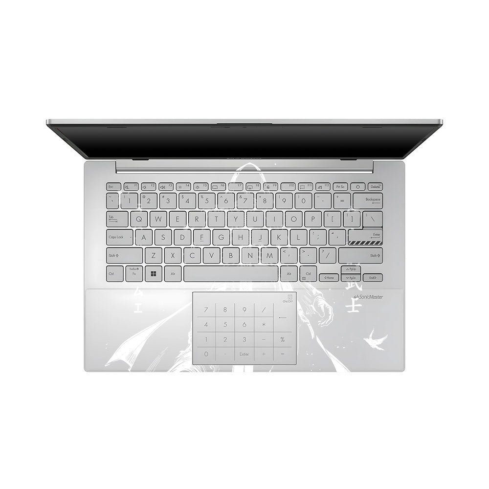 Transparent Ghost Samurai Asus VivoBook Go 14 E1404 Laptop Skin