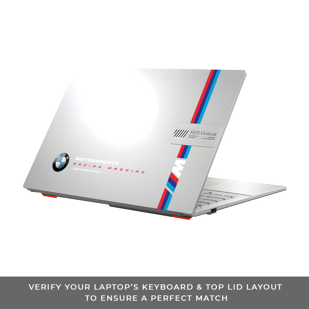 Transparent BMW Racing Graphic Asus VivoBook Go 14 E1404 Laptop Skin
