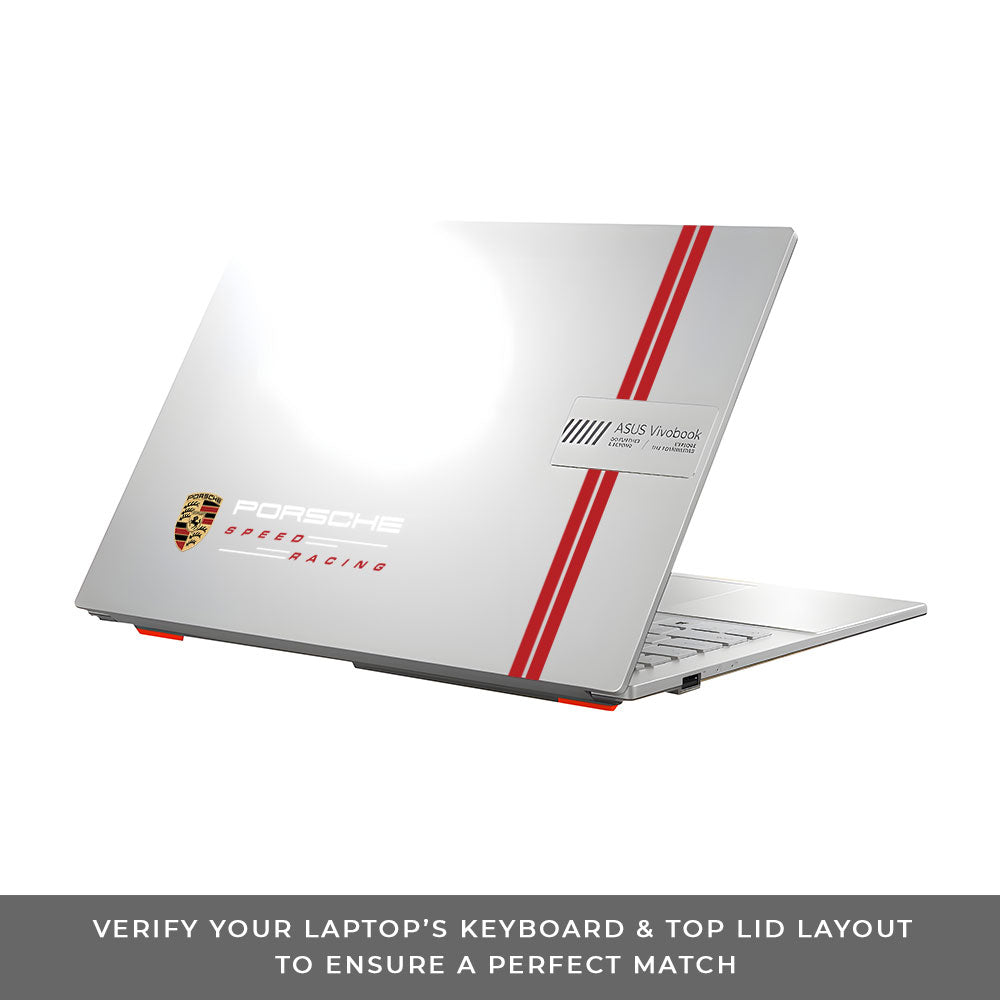 Transparent Porsche Motorsport Graphic Asus VivoBook Go 14 E1404 Laptop Skin
