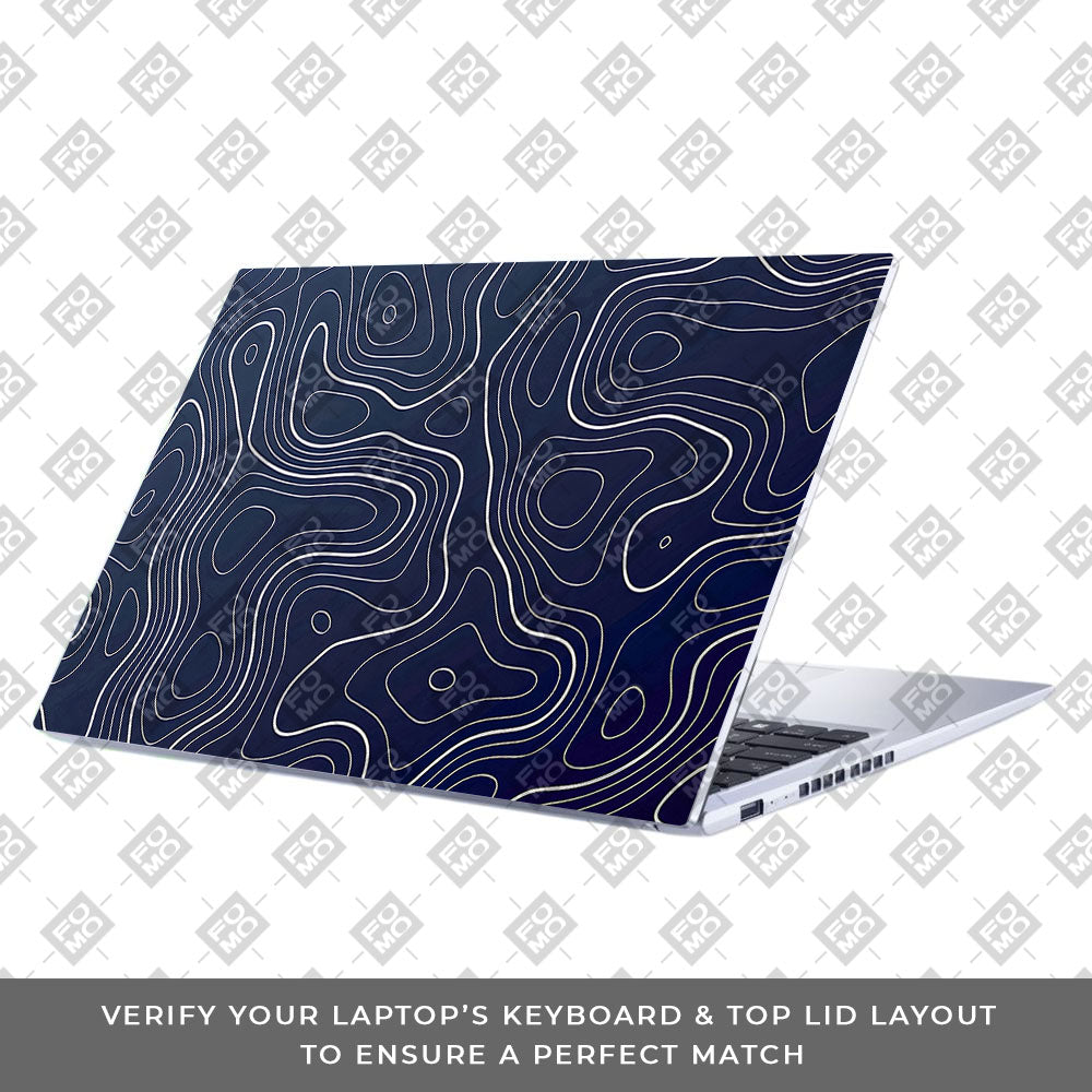 Fluid Lines Design Asus Vivobook 15 X1502ZA 3D Laptop Skin