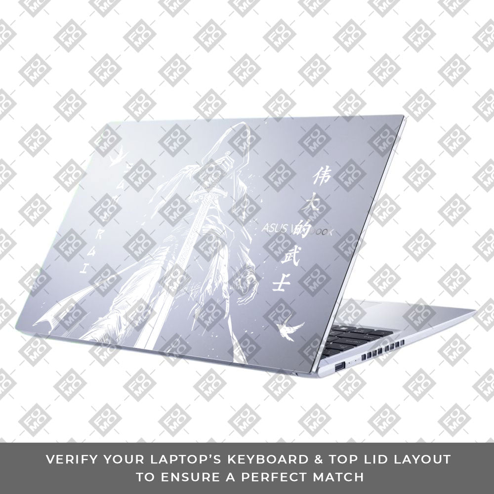 Transparent Ghost Samurai Asus Vivobook 15 X1502ZA Laptop Skin