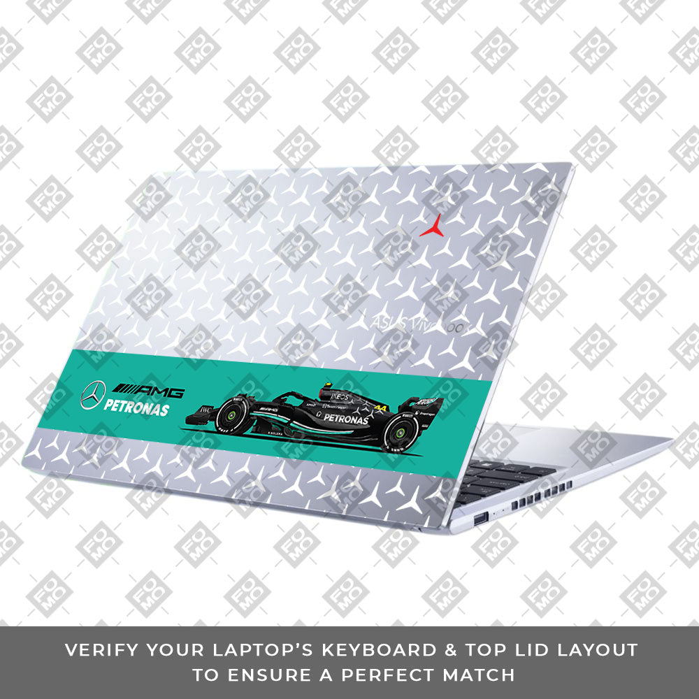 Transparent Mercedes AMG F1 Asus Vivobook 15 X1502ZA Laptop Skin