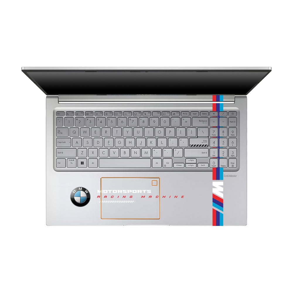 Transparent BMW Racing Graphic Asus VivoBook 15 X1504VA Laptop Skin