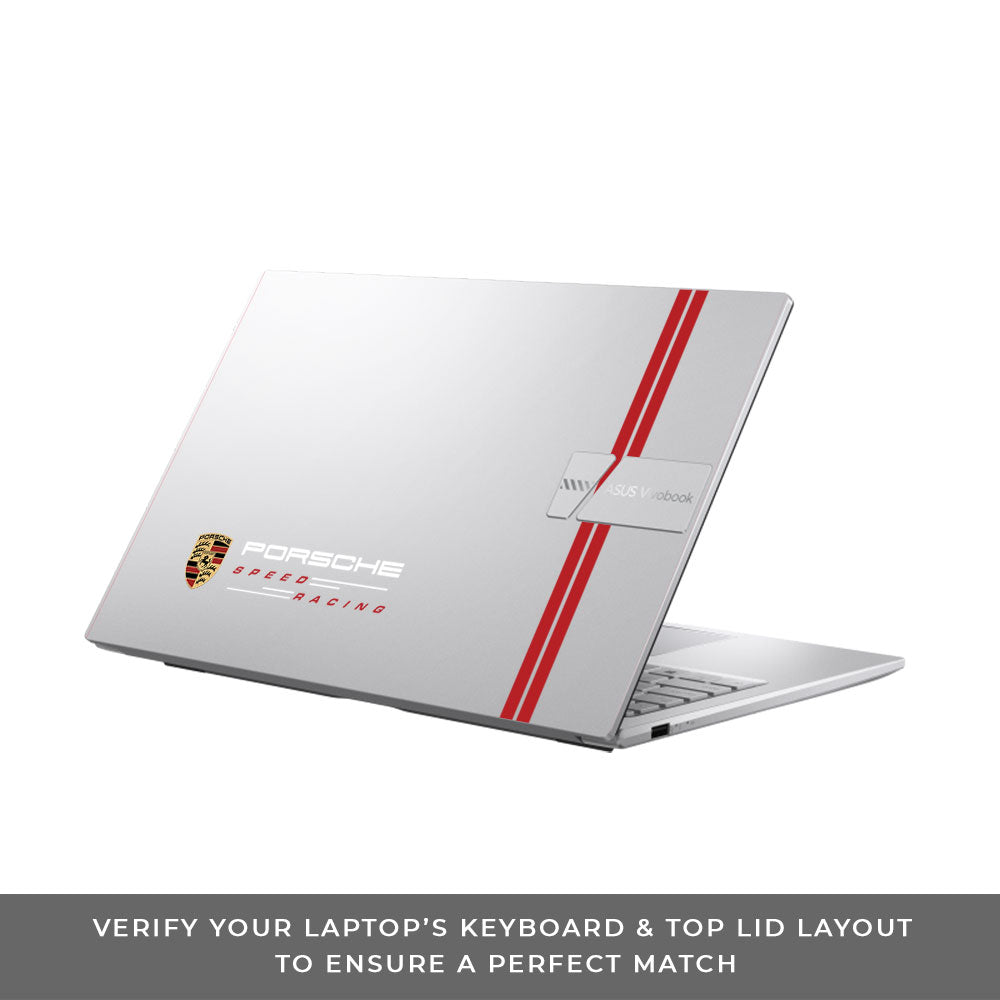 Transparent Porsche Motorsport Graphic Asus VivoBook 15 X1504VA Laptop Skin
