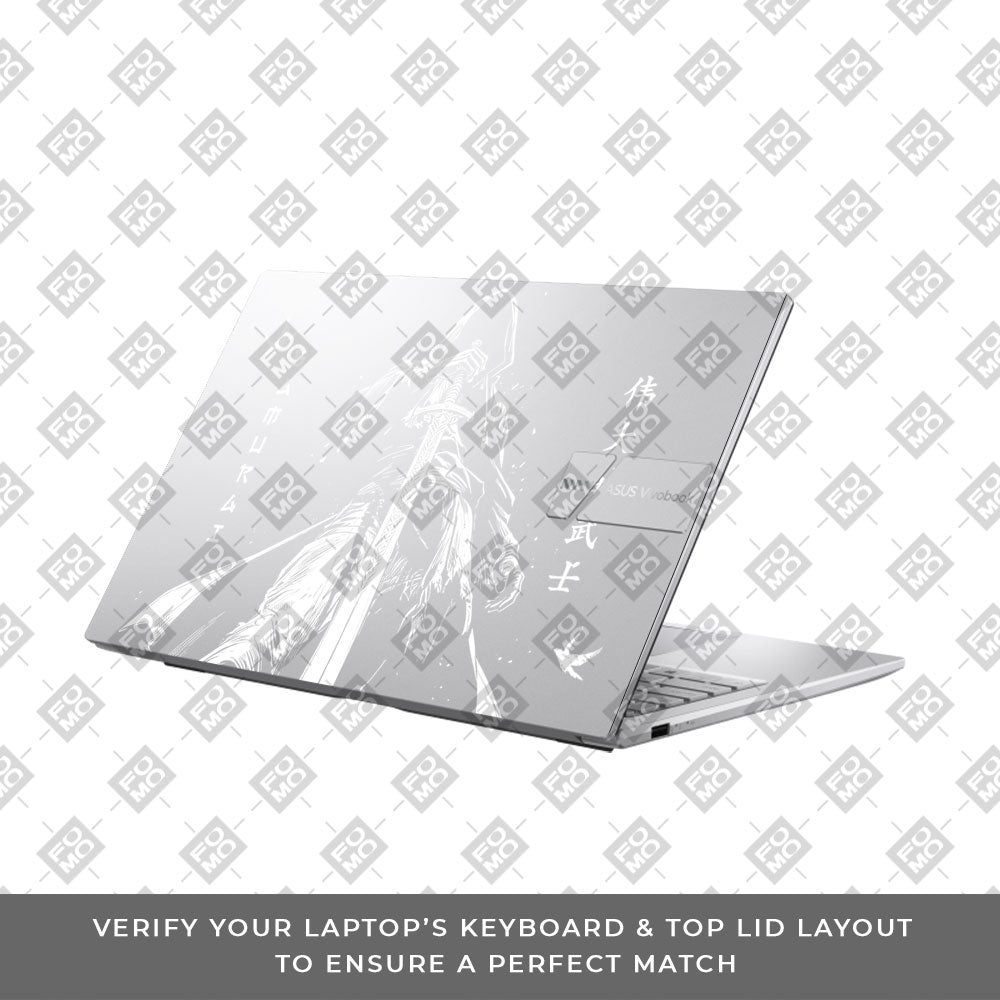 Transparent Ghost Samurai Asus Vivobook 15 X1504ZA Laptop Skin